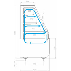 Витрина холодильная Carboma KC70 VM 0,9-2 STANDARD открытая (версия 2.0) (9005-0109)