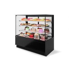 Витрина кондитерская CHILZ VETE II KUB LUX 130 металлик/черн. мат./крашеная (NS-0.SL-8.VG033.B9005M)