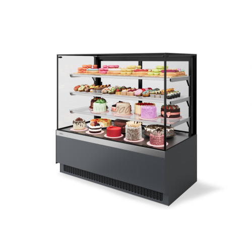 Витрина кондитерская CHILZ VETE II KUB LUX 130 металлик/серый МАТ./НЕРЖ. (NS-2.VG033.B7016M)