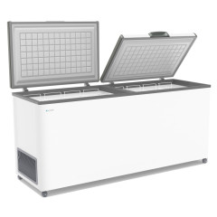 Ларь морозильный FROSTOR F 700 SD белый (серая рамка) STANDART DOUBLE (пропан)