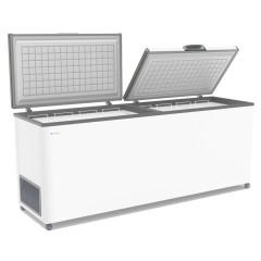 Ларь морозильный FROSTOR F 800 SD белый (серая рамка) STANDART DOUBLE (пропан)