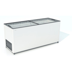 Ларь морозильный FROSTOR F 600 с прямое стекло серый (пропан)