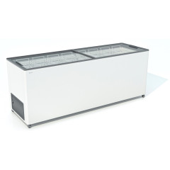 Ларь морозильный FROSTOR F 700 с прямое стекло серый (пропан)
