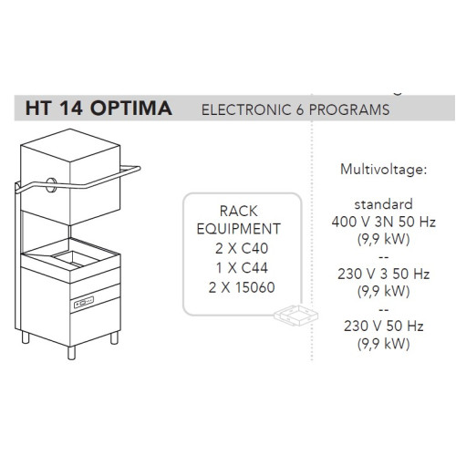 Машина посудомоечная DIHR HT 14 OPTIMA, XP