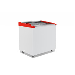 Ларь морозильный Frostor GELLAR FG 250 E гнутое стекло, алюминий, красный (пропан)