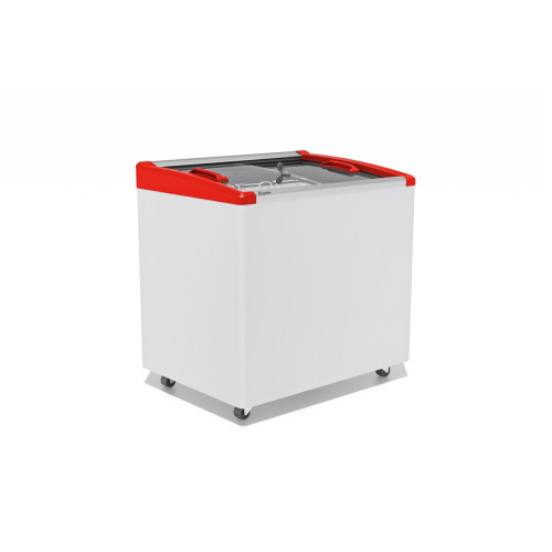 Ларь морозильный Frostor GELLAR FG 250 E гнутое стекло, алюминий, красный (пропан)