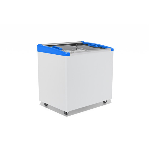 Ларь морозильный Frostor GELLAR FG 250 E гнутое стекло, алюминий, синий (пропан)
