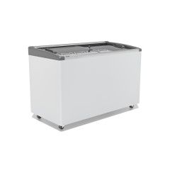 Ларь морозильный Frostor GELLAR FG 400 E гнутое стекло, алюминий, серый (пропан)