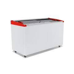 Ларь морозильный Frostor GELLAR FG 500 E гнутое стекло, алюминий, красный (пропан)