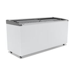 Ларь морозильный Frostor GELLAR FG 600 E гнутое стекло, алюминий, серый (пропан)