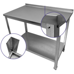 Стол производственный Abresto НСРБ-06060-УОПО (600х600х870)
