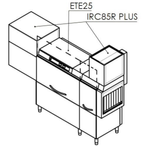 Машина посудомоечная туннельная Azimut ETE 25 EL DX, IRC 85 R PLUS, RB29, 00090984, EAC014, 2 pieces