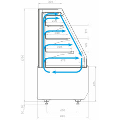 Горка холодильная Carboma KC70 VM 0,6-2 STANDARD открытая, горка (версия 2.0) (9005)