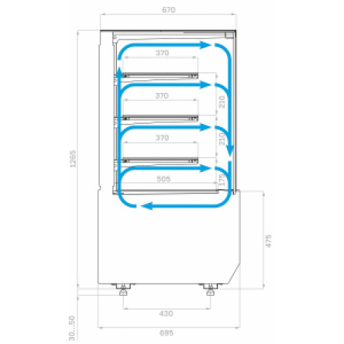 Витрина холодильная Carboma KC70 VM 0,9-1 LIGHT (версия 2.0) (9005-0109)