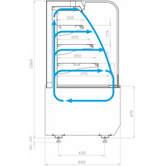 Горка холодильная Carboma KR70 VM 0,6-2 STANDARD открытая, горка (9005)