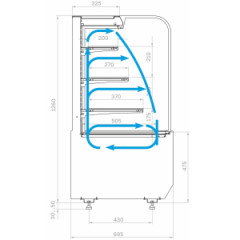 Витрина холодильная Carboma KR70 VM 1,3-2 STANDARD открытая (9005-0109)