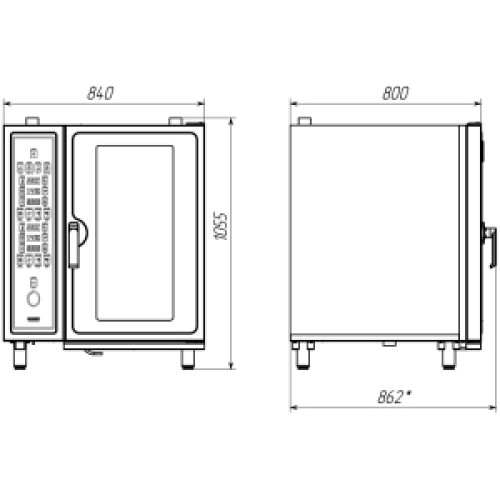 Пароконвектомат Gabino Combi-1011i Стандарт
