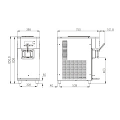 Фризер для мороженого GELPROM GP100PRO-AP-SP, пастеризация, помпа