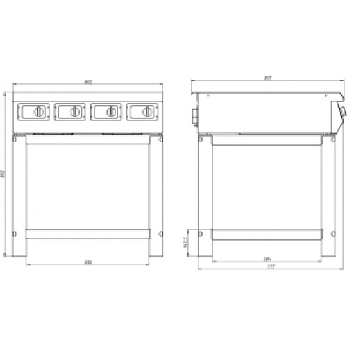 Плита индукционная Grill Master Ф4ИП/800 (на подставке, пнс)