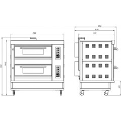 Печь подовая Grill Master ШЖГ/2 (400 C, с пароувлажнением)