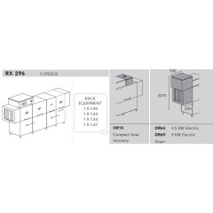 Машина посудомоечная DIHR RX 296 dx, dr69, hr10/деление 3 части