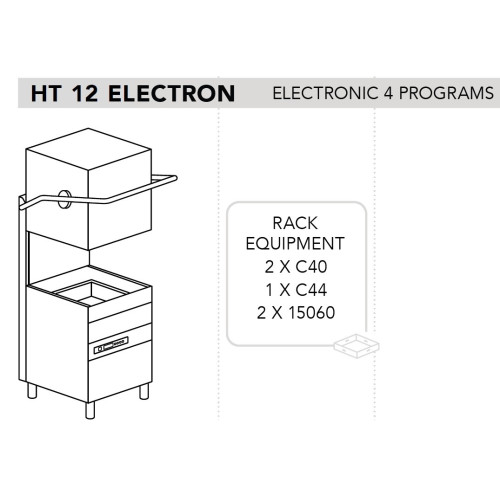 Машина посудомоечная DIHR HT 12 electron, ps, спец. ножки морская версия 440В/3Ф/60ГЦ без нейтрали