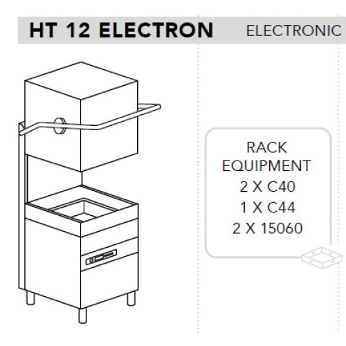 Машина посудомоечная DIHR HT 12 ELECTRON спец. ножки морская версия 380В/3Ф/50ГЦ без нейтрали