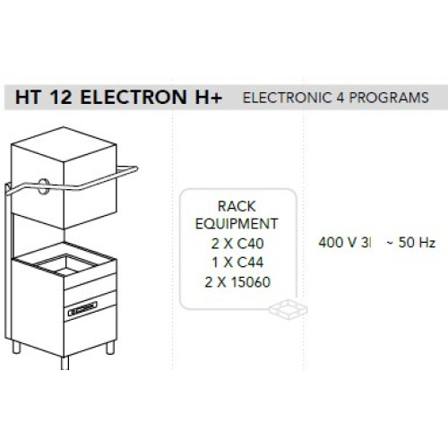 Машина посудомоечная DIHR HT 12 ELECTRON PLUS h, спец. ножки морская версия 400В/3Ф/50ГЦ без нейтр, xp