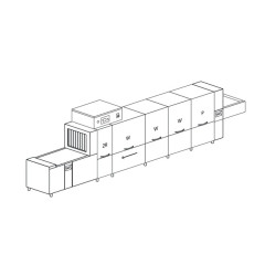 Машина для мойки ящиков DIHR LX 1251 dx, dde, xp, drf70, drf99mb2, nz3, nzh6, u-air/деление 4 части