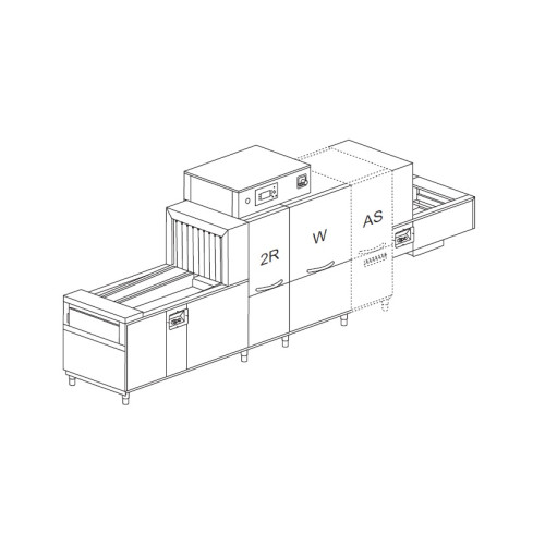 Машина посудомоечная DIHR QX 246 DX, DDE, DRF70, HRF10, SAN/3 части