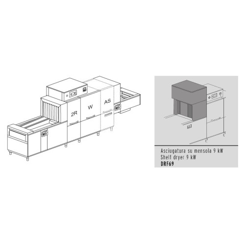 Машина посудомоечная DIHR QX 246 SX, DDE, DRF69/2 части