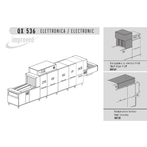 Машина посудомоечная DIHR QX 536 DX, DDE, HRF20, DRF69/2 части
