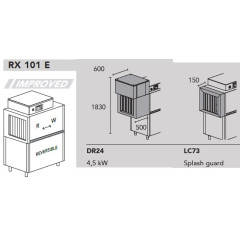 Машина посудомоечная DIHR RX 101 E DX, DR24, LC73