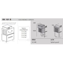 Машина посудомоечная DIHR RX 101 E SX, DDE, DR24, LC73, XP