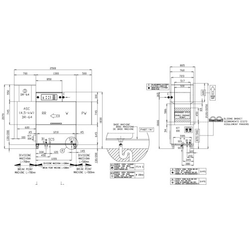 Машина посудомоечная DIHR RX 144 dx, dde, xp, dr64/деление 3 части