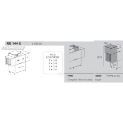 Машина посудомоечная DIHR RX 144 E DX, DDE, HR10, DR69