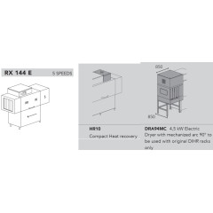 Машина посудомоечная DIHR RX 144 E dx, dde, hr10, dra94mc/деление 2 части