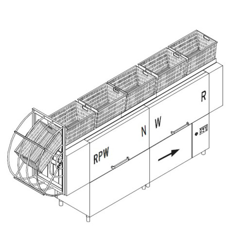 Машина для мойки ящиков DIHR VX 401 SPECIAL DX, DDE, XP/2 части