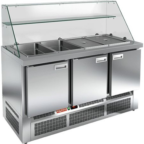 Стол для салатов HICOLD SLE3-111GN высокое стекло