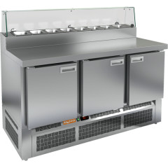 Стол для пиццы HICOLD PZE2-111/GN (1/6H) со стеклом