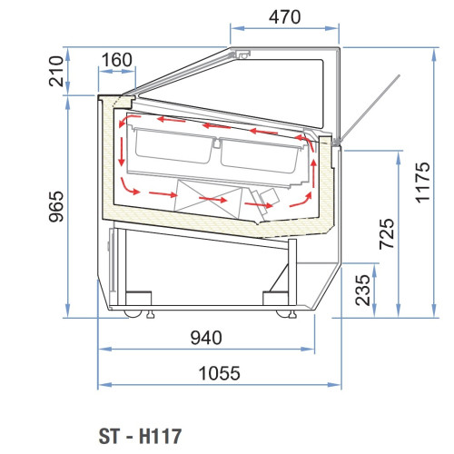 Витрина для мороженого ISA MILLENIUM ST H117 170 VG RV - VP RV
