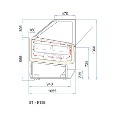 Витрина для мороженого ISA MILLENIUM ST H135 170 VG RV - VP RV