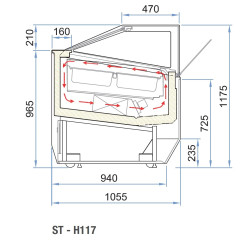 Витрина для мороженого ISA MILLENIUM ST H117 220 VG RV - VP RV