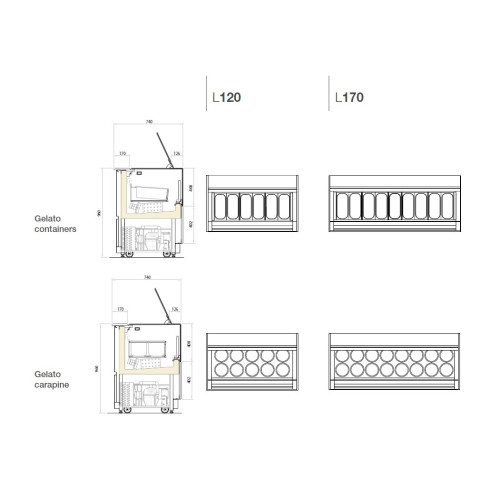 Витрина для мороженого ISA ONE SHOW VG RV 120 BUILT-IN