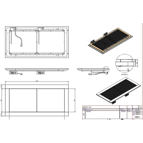 Поверхность тепловая Enofrigo QUARZO PC 1400 встраиваемая цвет 1114