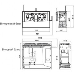 Сплит-система морозильная Polair SB 211 SU