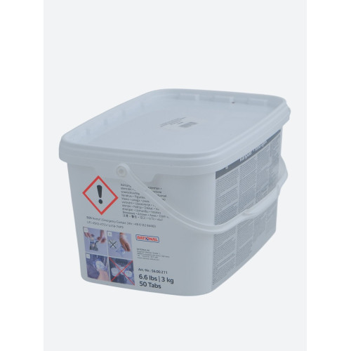 Таблетки ополаскивающие для пароконвектоматов SCC без Efficient CareControl и CombiMaster Plus (ведро 50 шт.) RATIONAL Rational 56.00.211