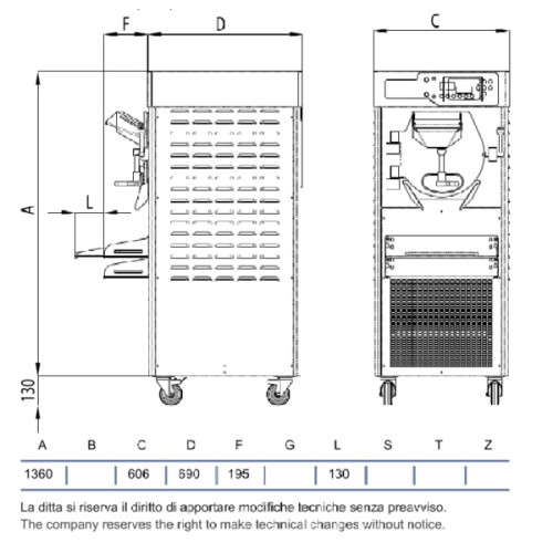 Батч фризер для мороженого STAFF ICE SYSTEMS STAF59 H10014P W