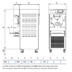 Батч фризер для мороженого STAFF ICE SYSTEMS STAF59 H607P W