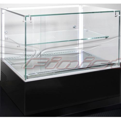 Витрина холодильная настольная Финист JAKSON CUBE JNC-6 (черный муар RAL 9005, 6000К)